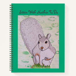 Graues Eichhörnchen mit Nuthin zu tun Notizblock