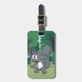 Graues Eichhörnchen-Wellenartig bewegen Gepäckanhänger (Vorderseite vertikal)