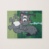 Graues Eichhörnchen-Wellenartig bewegen Puzzle (Horizontal)