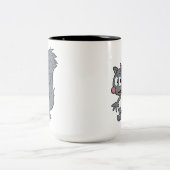 Graues Eichhörnchen-Wellenartig bewegen Zweifarbige Tasse (Mittel)