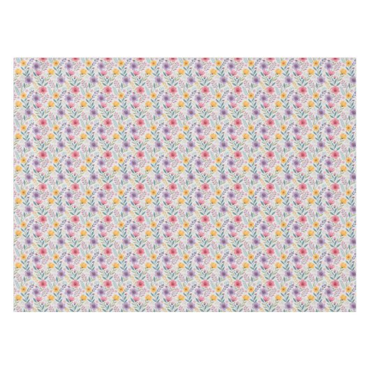 Graues, einfaches Muster der Wildblume Tischdecke (Vorderseite (Horizontal))