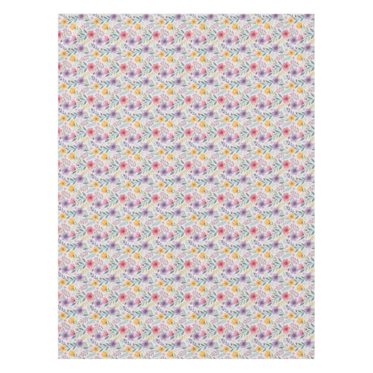 Graues, einfaches Muster der Wildblume Tischdecke (Vorderseite)