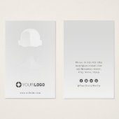 Graues, einzigartiges Portrait-Logo Ohrring-Displa (Vorne & Hinten)
