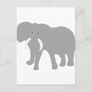 Graues Elefant-Comic Postkarte
