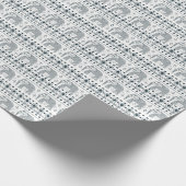 Graues Elefant-Entwurfs-Packpapier Geschenkpapier (Ecke)