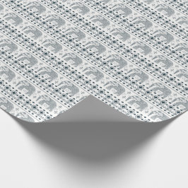 Graues Elefant-Entwurfs-Packpapier Geschenkpapier