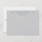 Graues Elegant mit Name-Adresse Personalisiert Mitteilungskarte (Vorderseite)