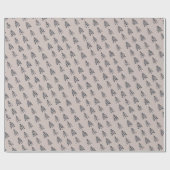 Graues elegantes Weihnachtsbaumwrapping Paper Geschenkpapier (Flach)