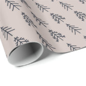 Graues elegantes Weihnachtsbaumwrapping Paper Geschenkpapier (Rolleneckpunkt)