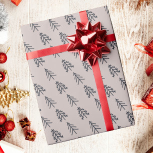 Graues elegantes Weihnachtsbaumwrapping Paper Geschenkpapier