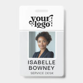 Graues Employee Foto ID Company Security Abzeichen Ausweis (Vorderseite)