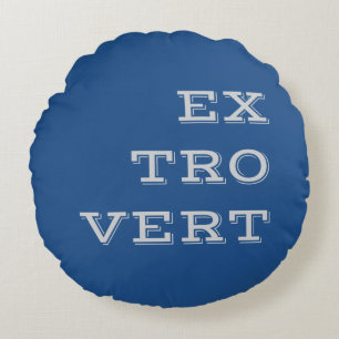 Graues Extrovert Rundkissen Rundes Kissen