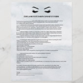 Graues EYELASH-VERLÄNGERUNGSFORMULAR Flyer (Vorne)