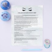 Graues EYELASH-VERLÄNGERUNGSFORMULAR Flyer (Einzeln)