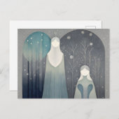 Graues Familienportrait, Postkreuzung Postkarte (Vorne/Hinten)