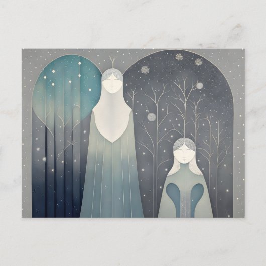 Graues Familienportrait, Postkreuzung Postkarte (Vorderseite)