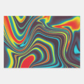 Graues farbiges Marmorpapier Geschenkpapier Set (Vorderseite 3)