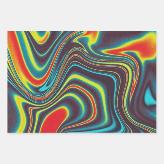 Graues farbiges Marmorpapier Geschenkpapier Set (Vorderseite 3)