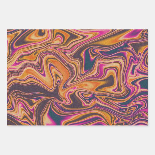 Graues farbiges Marmorpapier Geschenkpapier Set (Vorderseite 2)