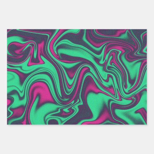 Graues farbiges Marmorpapier Geschenkpapier Set (Vorderseite)