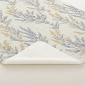 Graues Farn Botanisches Muster Sherpadecke (3/4)