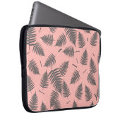 Graues Fern-Pflanze-Leaf-Muster - Laptop-Sieb Laptopschutzhülle (Vorne Rechts)