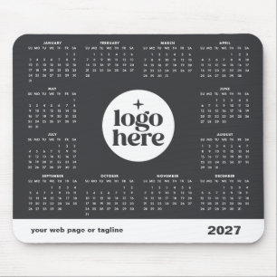 Graues Firmenlogo 2027 Mauspad-Kalender Mousepad