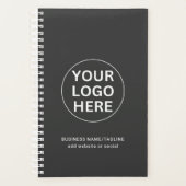 Graues Firmenlogo - Berufliches Clean-Logo Planer (Vorderseite)