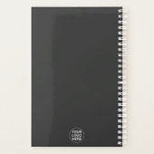 Graues Firmenlogo - Berufliches Clean-Logo Planer (Rückseite)