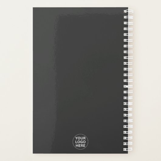 Graues Firmenlogo - Berufliches Clean-Logo Planer (Rückseite)