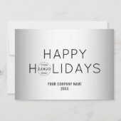 Graues Firmenlogo Feiertagskarte (Vorderseite)