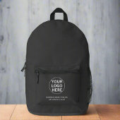 Graues Firmenlogo l Werbe-Branding Bedruckter Rucksack
