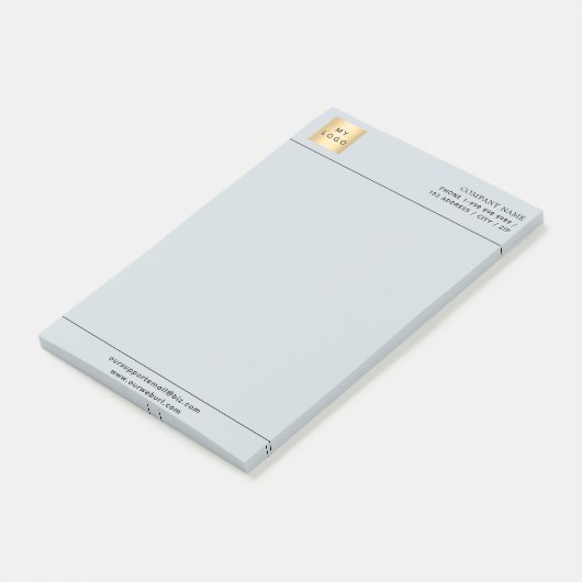 Graues Firmenlogo Post-it Klebezettel (angewinkelt)