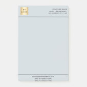 Graues Firmenlogo Post-it Klebezettel (Vorderseite)