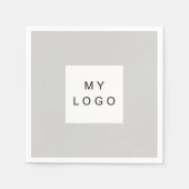 Graues Firmenlogo Serviette (Vorderseite)