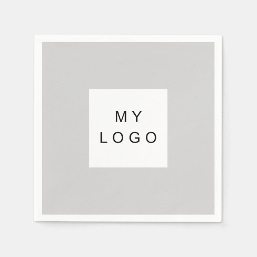 Graues Firmenlogo Serviette (Vorderseite)