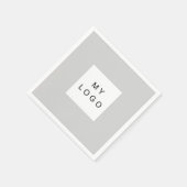 Graues Firmenlogo Serviette (Ecke)