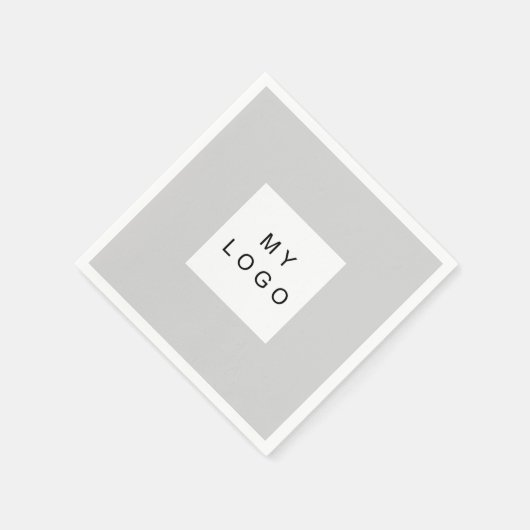 Graues Firmenlogo Serviette (Ecke)