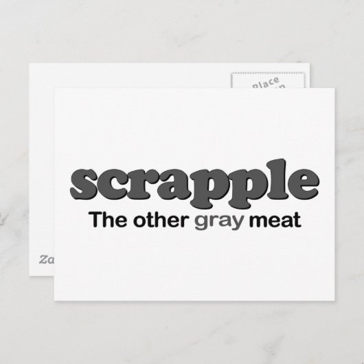 Graues Fleisch Postkarte (Vorne/Hinten)