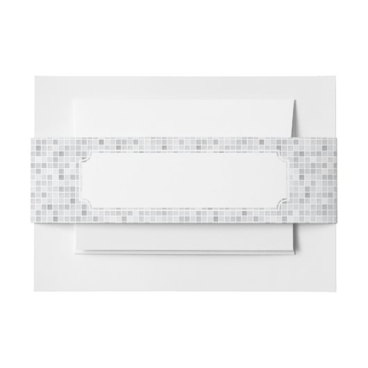 Graues Fliesen-Muster Einladungsbanderole (Vorderseite Beispiel)