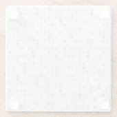 Graues Fliesen-Muster Glasuntersetzer (Rückseite)