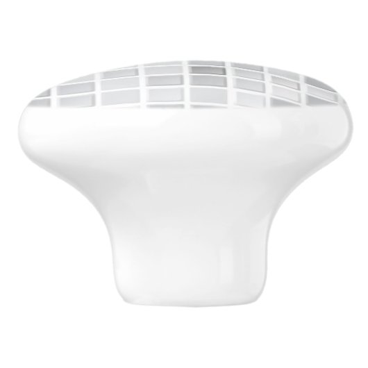 Graues Fliesen-Muster Keramikknauf (Seitenansicht)