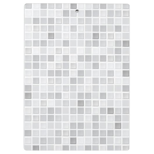 Graues Fliesen-Muster Klemmbrett (Rückseite)