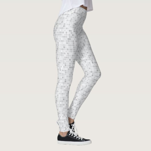 Graues Fliesen-Muster Leggings (Rechts)