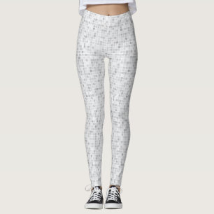Graues Fliesen-Muster Leggings