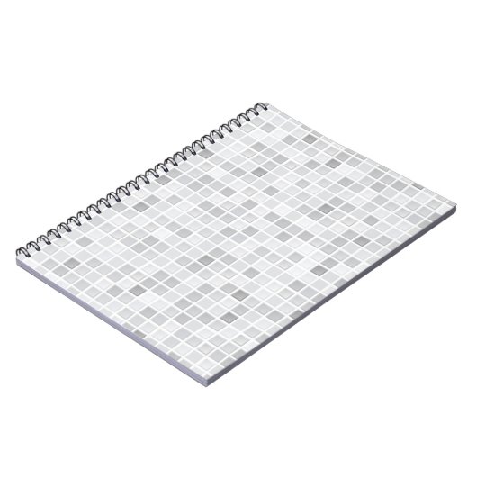 Graues Fliesen-Muster Notizblock (Linke Seite)