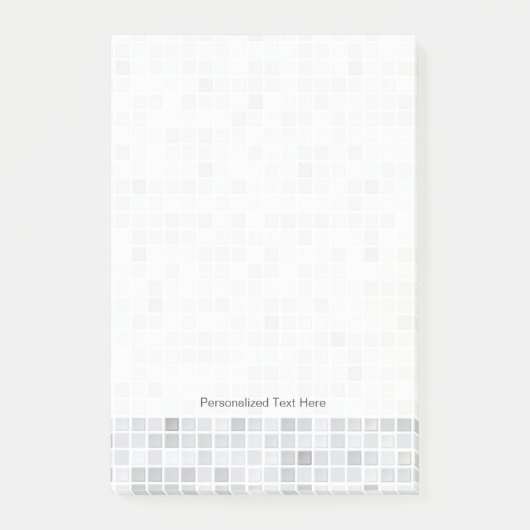 Graues Fliesen-Muster Post-it Klebezettel (Vorderseite)