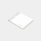 Graues Fliesen-Muster Post-it Klebezettel (angewinkelt)