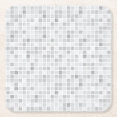 Graues Fliesen-Muster Rechteckiger Pappuntersetzer (Vorderseite)