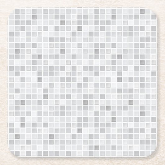 Graues Fliesen-Muster Rechteckiger Pappuntersetzer (Vorderseite)